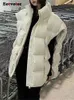 Damesvesten EotvoTee Vest Jacket Warm vest mouwloze vrouwen groen losse witte mode stand kraagloos jasje Vest vrouw 221202