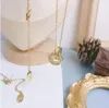 High End Charm Pendant Necklace Luxurious Design Halsband utsökta 18K guldpläterade långkedjestilsmycken Tillbehör Sele211q