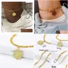 Charmarmband Fashion Jewelry Letter Dangle Chain Anklet Beach Drop Leverans Armband DHED2
