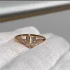 Designersmycken Armring spikring Rostfritt stål Lyxspänne Smycken Dam Märkesvaru diamantringar Kristall 18K guld Blommönster Mode Damer