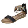 Sandales Koovan Femmes 2023 Printemps et été Bohême Ethnique Femelle Pendentif Rome Wedge Tourisme Chaussures