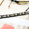 Strand Inspiré Designer Bracelet En Cuir Noir Onyx Mix 3 Brins Tissé Wrap Bracelets Bohème Bijoux Dropship