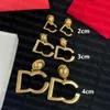 Designer Double Letter Stud Women Vintage Gold Oreing Mouringle Party Fashion Ear Strads Bijoux Gift For Woman3040069