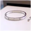 Nail Bracelets Carti Bracelet Screw Diamond Bangle Friend Ship Braclets Designer Armband Latest Bangles Design Artificial 18k Gold Braclet Pulsera Charms