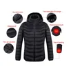 Outdoor Jackets Men Women Heated Vest Coat USB Electric Battery Long Sleeves Heating Hooded Warm Winter Thermal