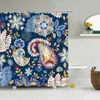 Shower Curtains 3d Flowers Bathroom Waterproof With Hooks Home Decoration Polyester Fabric Print Bath Screen