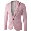 Erkekler Suits Blazers Marka Beyaz Varış S İnce Fit Ceket Kore Şık Tek Düğme Takım Kostüm Veste Homme 221201
