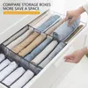 Clothes Organizer Baskets Jeans Storage Organizer Box Wardrobe Cloth Storaged Compartments Socks Underwears Bras zxf754897306