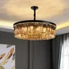 Lampadario di cristallo di lusso dal design moderno Lampada da soffitto a sospensione a doppio scopo per lampade da soggiorno E14 a led gratis