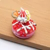 Bread Key Ring Simulation Donuts Pendant Keychain PVC Sweet Couple Key Chain Creative Cake Gifts Car Bag Ornament Accessories