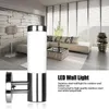 Wall Lamp Outdoor LED Light Silver Stainless Steel Milky Lampshade Out Door Porch Without Applique Murale Luminaire