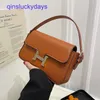 Designer Herme bags online outlet 2022 New Leather Fargo Women's Bag One shoulder cross body small square Underarm Solid color com