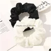 Hair Rubber Bands Women Hair Scrunchies Two Layers Splice Ring Lace Elastic Hairbands Ponytail Holder Sweet Rope Accessories Drop De Dhtyf