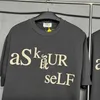 メンズTシャツフォーム印刷askyurself tシャツmen wome ofe yeardize askyurself tシャツTee夏t221202