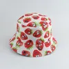 Bérets Panama seau chapeau hommes femmes été casquette de pêche banane raisin fraise imprimer Protection solaire Hip Hop Gorros pêcheur