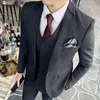 Trajes para hombres Blazers JacketVestPants Trajes de negocios de algodón puro de alta calidad / Vestido de boda del novio masculino Moda Tuxedo Ocio 221201