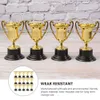 Objets décoratifs Figurines 30pcs Golden Mini Award Trophée Récompenses en plastique Trophée Enfants Trophées Jouets Petit Trophée avec Socle 221202