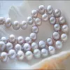 2 Rows 8-9mm Purple Cultured Pearl Beads Hand Knotted Necklace