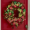 Kwiaty dekoracyjne świąteczne rattan wieńca sosna naturalne gałęzie stożki jagodowe dostarcza drzwi do dekoracji drzwi nr t1g