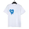 Anges Hommes T-shirts Lettre Logo Lâche Casual Unisexe Col Rond À Manches Courtes Hommes Femmes Amoureux Style Tendance De La Mode Chemise Décontractée Palm love Impression t-shirt