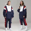 Jackets de esqui esportes mulheres homens de esqui poço de snowboard impermeabilizada masculino machista de montanha externa snowsuit snowsuit quente roupas de roupa alpina