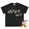 T-shirt da uomo Vintage ASKYURSELF Skateboard T-shirt Uomo Donna Puffy Stampa ASKYURSELF Tee Top Allentato Manica corta T221202