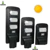 태양 거리 조명 LED 램프 PIR 모션 센서 30W 60W 90W 제어 IP67 방수 옥외 도로 조명 장착 폴 DHKQH