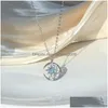 Pendant Necklaces Fashion Jewelry Hollow Out Star Moon Pendant Necklace Women Moonstone Clavicle Chain Choker Necklaces Drop Deliver Dhvpt