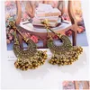 Dangle Chandelier Indian Gypsy Boho Vintage Ethnic Tassel Hanging Dangle Drop Earrings For Women Female Wedding Party Jewelry Acce Dhwgr