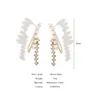 2022イヤーカフニューパールクリスタルクリップピアスドロップイヤリングラグジュアリーシンプルゴールドシルバーカラークリップイヤリング韓国INSホットメス