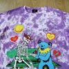 Men's T-Shirts Purple Tie Dye MARKE T Shirt Men Women Skull Bear Print T-shirt Vintage Oversized Tee Tops T221202