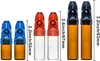 Smoking Tool Accessories Portable Plastic Glass Snuff bottles Dispenser Rocket Snorter Sunff Bullet Box Snorter Sniffer