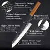 Köksknivar Set 1-6 Handgjorda smidda högt kol rostfritt stål Japanska Santoku Chef Lnife Sharp Cleaver Slic Tool318m