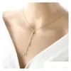 Pendant Necklaces Fashion Jewelry Womens Chain Necklace Cute Stars Pendant Drop Delivery Necklaces Pendants Dhfyk
