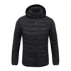 Outdoor Jackets Men Women Heated Vest Coat USB Electric Battery Long Sleeves Heating Hooded Warm Winter Thermal