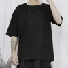 Men's T Shirts 2022 T-Shirt Summer Large Size Short Sleeve Top Urban Youth Fashion Double Breasted
