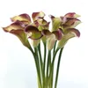 Kwiaty dekoracyjne 30pcs PU Symulacja kwiat Feel Curling Calla Lily Fake AloCasia