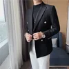 Men's Suits Blazers 1 Piece Suit Jacket Slim Fit Double-Breasted Notch Lapel for Weeding Groom Dress Coat S-3XL 221201