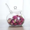 Food Savers Storage Containers 250 ml Glazen honing Jar Container met deksel en lepel Sugar Bowl Candy Balls Coffee Bonen Glazen keukengereedschap Crystal 221202