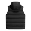 Mäns västar stor storlek 3xl7xl Autumn Winter Vest Men utomhus casual huva krage vindtät mens väst tjock varm ärmlös ytterkläder CSA 221202