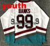College Hockey Guys Youth Kids Mighty Movie Jersey #33 Greg Goldberg #96 Charlie Conway #99 Adam Banks #66 Gordon Bombay