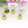 Andra evenemangsfestartiklar som kysser Bell Silver Gold Bell Place Card Holder/Photo Holder Wedding Table Decoration gynnar P1202