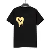 Anges Hommes T-shirts Lettre Logo Lâche Casual Unisexe Col Rond À Manches Courtes Hommes Femmes Amoureux Style Tendance De La Mode Chemise Décontractée Palm love Impression t-shirt