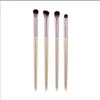 4 PCS Profissional Blending Eyeshadow Brushes com tubo de alumínio de fibra BASF e bétula