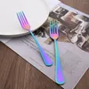 Servis upps￤ttningar 12st Western rostfritt st￥l Restaurang Party Supplies Dinner Fork Spoon Cutlery Multi Purpose Long Handle Tabellery