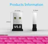 Bluetooth 5.0 USB -adapter Gadgets s￤ndare tr￥dl￶s mottagarljuddongle avs￤ndare svart f￶r PC NoteBook Mouse Keyboard Headset H￶gtalare