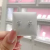 Celestial Sparkling Star Stud Earrings 925 Sterling Silver med originalbox för Pandora CZ Diamond Fashion Party Jewelry Gift Earring för Women Girls