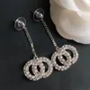 Top Luxury Designer Ohrringe baumeln für Frauen Design Kristall Sparkling Pearl Ohrringe Mode Schmuckversorgung Großhandel Braut Hochqualität