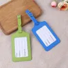 Storage Bags 1Pc Colorful PU Leather Luggage Tag Cover Boarding Pass Suitcase ID Address Holder Baggage Label Travel Accessories