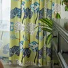 Gordijn American Retro Country verse planten bladeren pastorale groene polyester katoenen gordijnen voor levende eetkamer slaapkamer